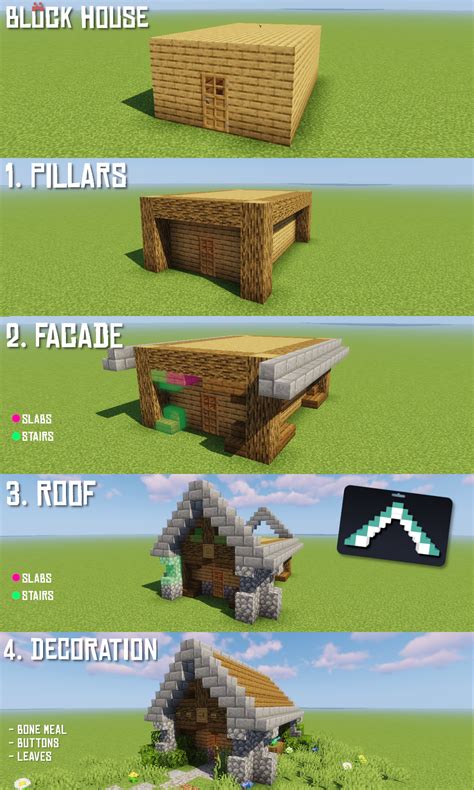 minecraft building tutorial|minecraft building step by instructions.